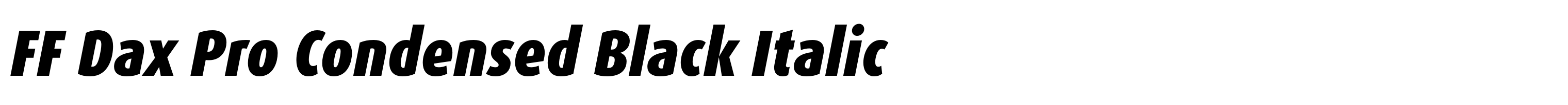 FF Dax Pro Condensed Black Italic